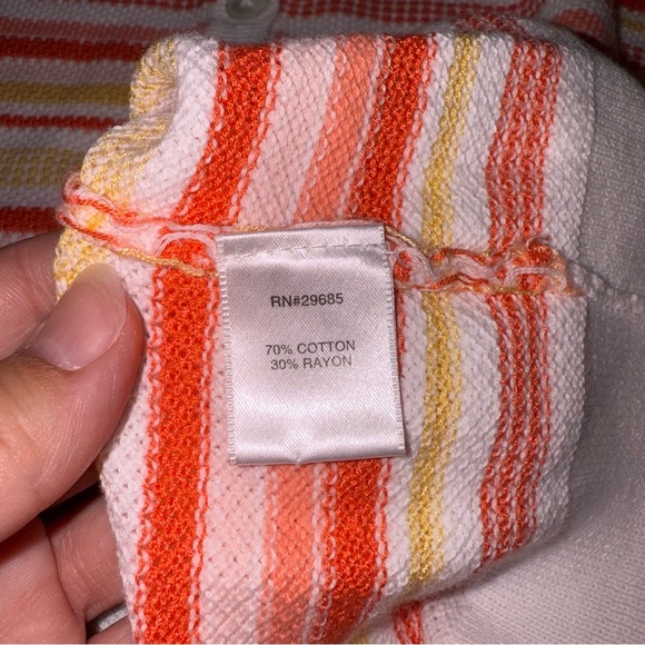 Pendelton Button Down Striped Cardigan Size Medium - Picture 7 of 10